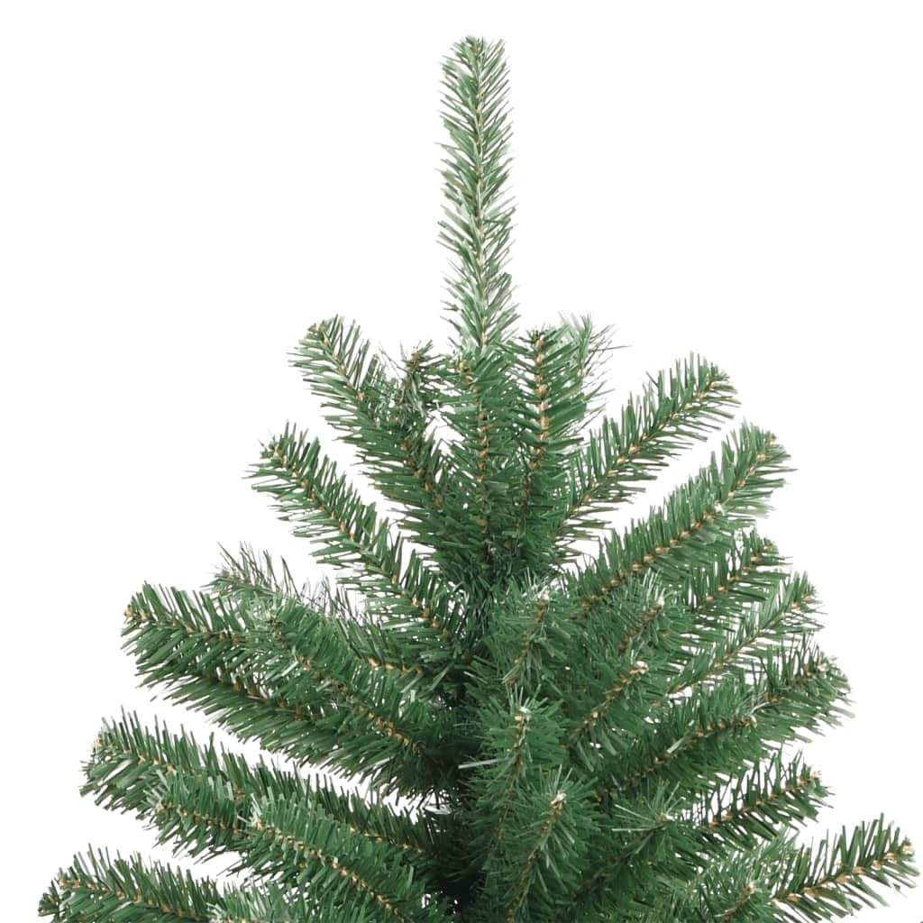 Árbol de Navidad artificial plegable verde 180 cm con soporte de metal estable, 1353 puntas de PVC, ideal para salón, balcón, terraza, decoración de Adviento y Navidad festiva