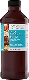 Rum Bakery Emulsion: Realistic Rum Flavor, Ideal for Enhancing Boozy Notes in Baked Goods, Gluten-Free, Keto-Friendly, Rum Extract Alternative Essential for Your Kitchen