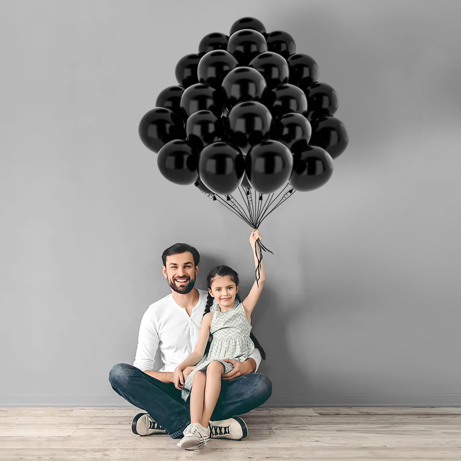 Czarne metaliczne balony, 100 szt. 12 cali czarny metaliczny matowy chromowany lateks hel lateksowy na przyjęcie urodzinowe homara ukończenie szkoły wieczór panieński rocznica dekoracje