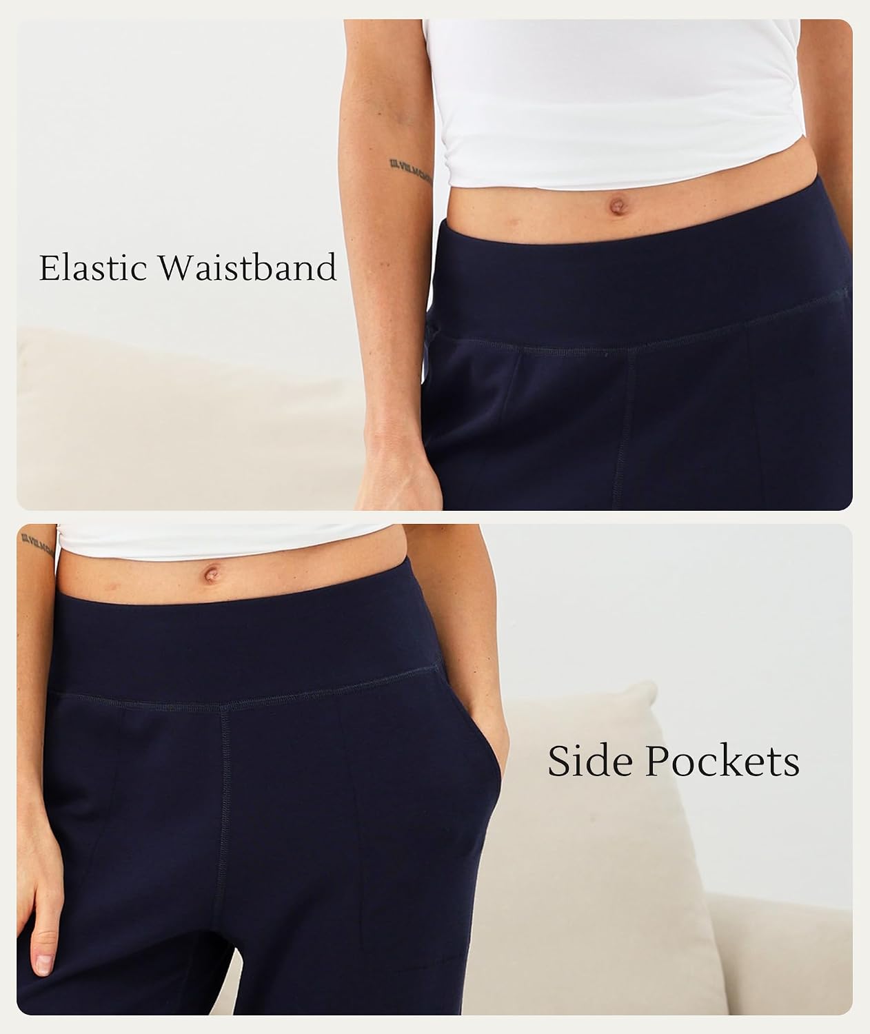 GYS Women's Sweatpants with Pockets, Ultra-Soft Stretch Casual Joggers Pants for Lounge, Yoga, Travel
