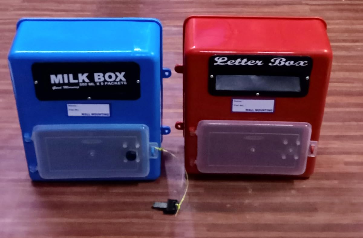 Combo Wall Mounting Letter Box & Wall Mounting Milk Box with 2 Keys-picture-13