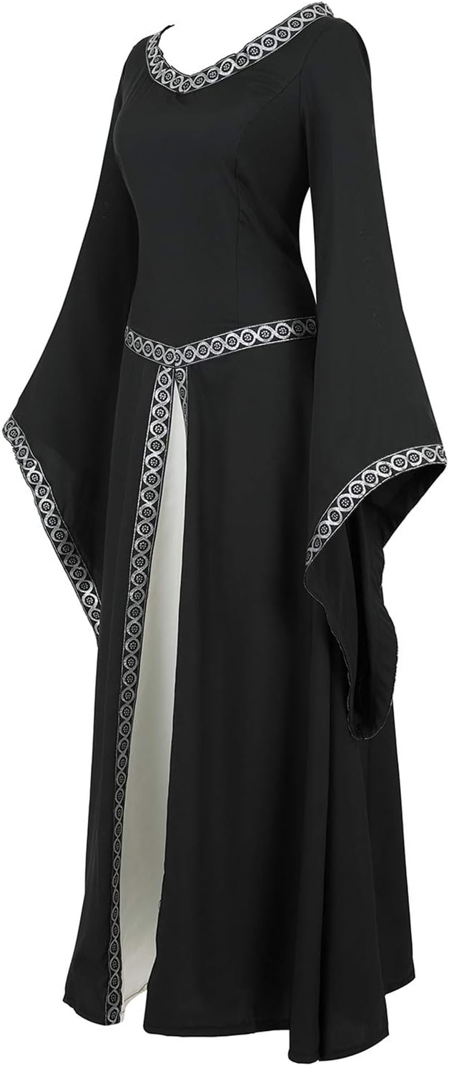 Kranchungel Renaissance Medieval Costume Dress: Women Renaissance Irish Wench Peasant Dress for Ren Faire Themed Parties - Image 5