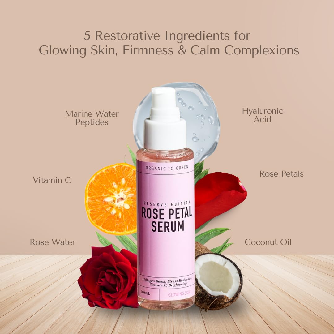 Organic To Green Crystal Rose Quartz Gem Facial,100% Natural Stone Facial Mask for Spa Skincare Beauty Tools for Puffy Eyes, Dark Circles, with Rose Petal Face Serum - Reusable - Image 3