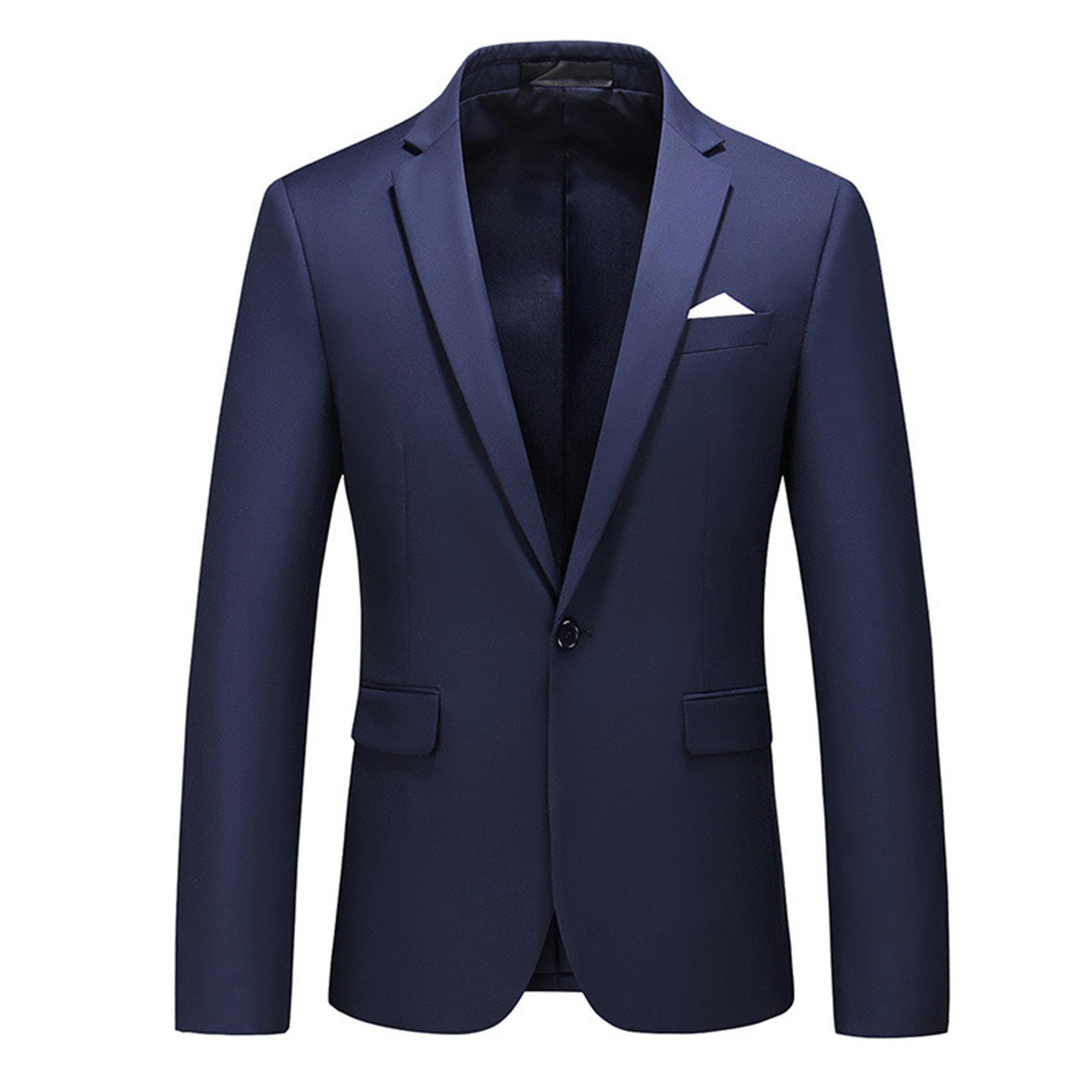 Men's Suit Jacket One Button Elegant Solid Blazer Sport Coats Slim Fit Single Breasted Party Blazer Jacket