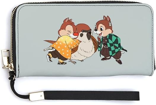 Amazon チップとデール 財布 長財布 レディース かわいい 大容量 人気 キャラクター カード 収納 Evisuk グッズ ラウンドファスナー 贈り物 プレゼント Puレザー 小銭入れ 多機能 財布