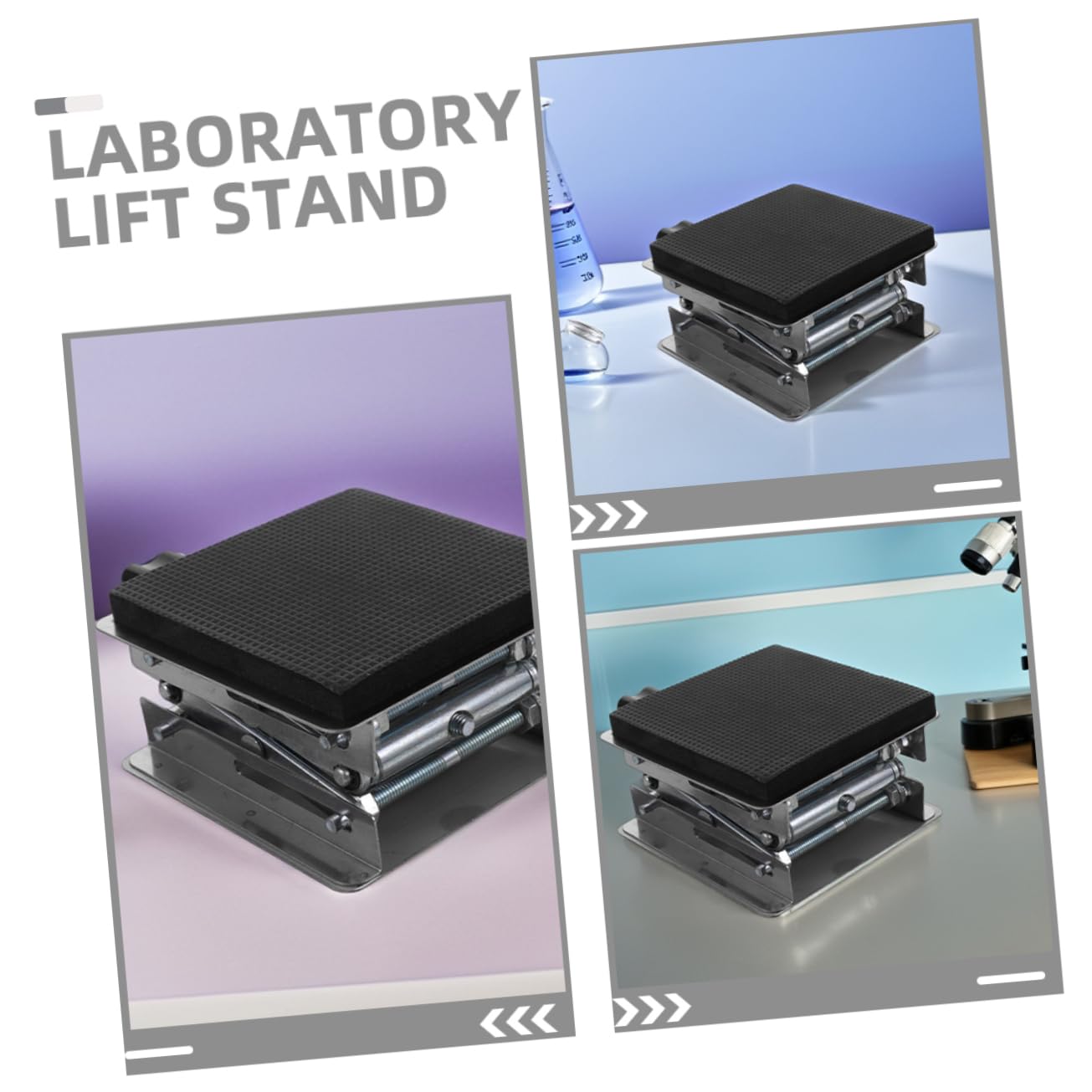 Veemoon 15kg Mesa Elevadora De Laboratorio De Acero Inoxidable Plataforma De Rango De Capacidad Para Equipos De Laboratorio Para Soporte y Elevación