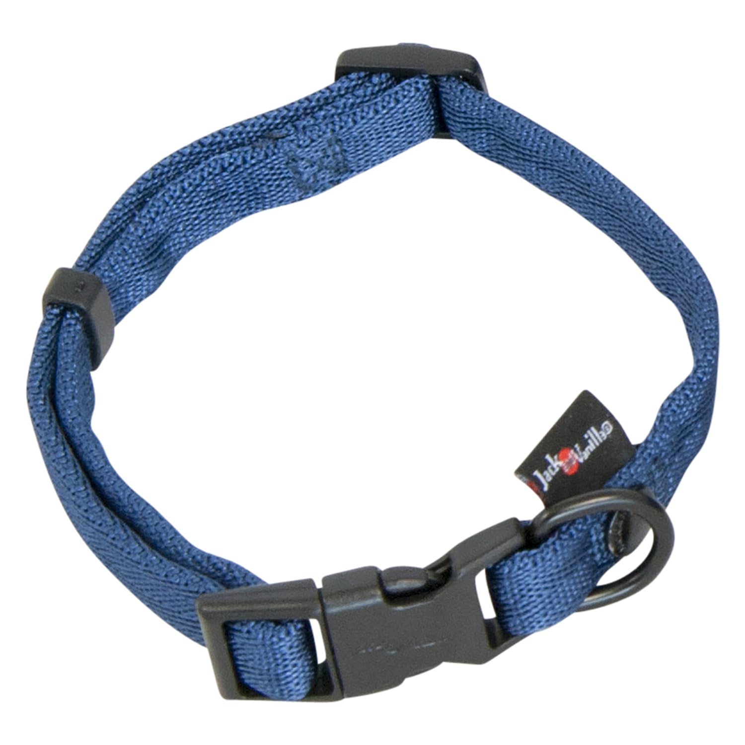 JACK AND VANILLA, Comfort Tube Nylon Dog Collar, Blue, Size 12 mm x 23-36 cm