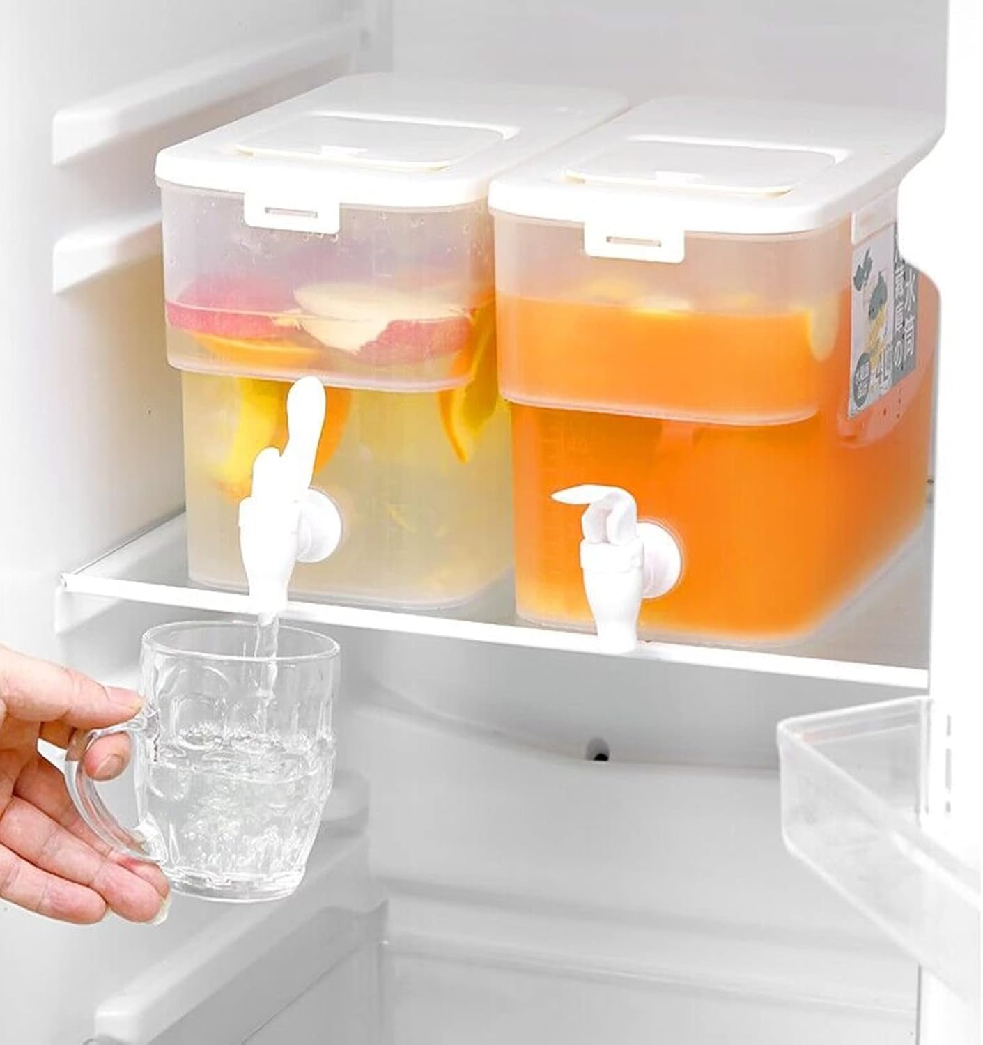 4L Drinks Dispenser Fruit Infusing Water Dispenser Container with Tap