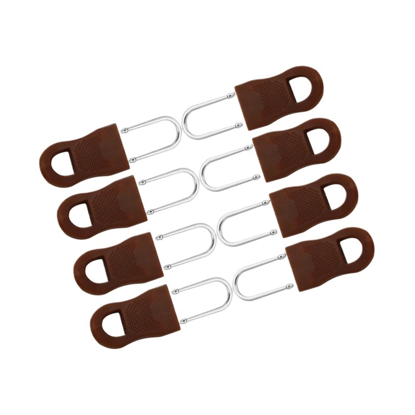 Replacement Zipper Pulls, Zipper Pulls 120PCS Replacement Slider Sewing Accessories for Jacket Backpack Black/Brown(Brown-l)