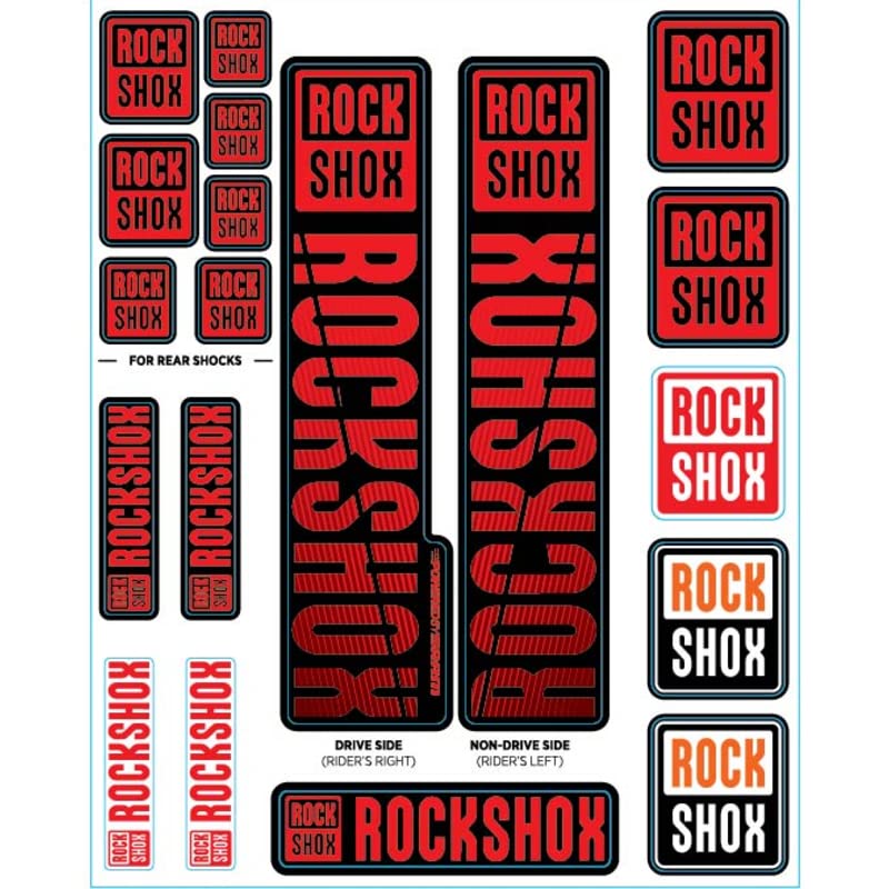 Adesivo RockShox SID rojo para horquilla con steli de 35 mm 2
