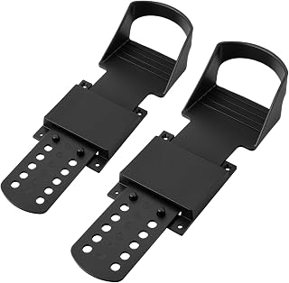 Universal Rowing Machine Pedals Replacement Parts for Fitness Bike | Plastic Pair, Black Finish, Indoor Exercise Accessory, Fits Rowing Machine and Fitness Bike Use