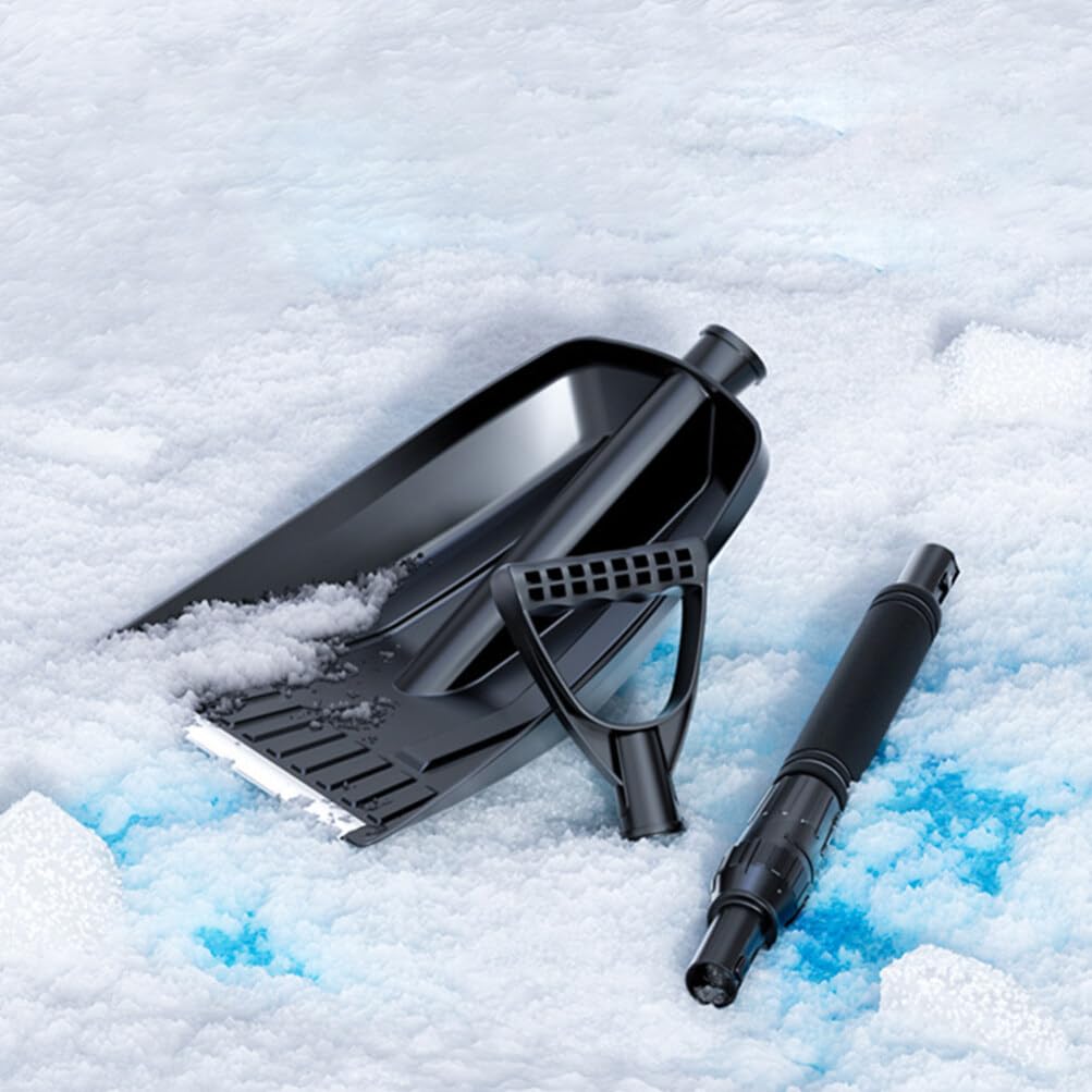 Yardwe Pala per Neve Retrattile in Materiale Robusto Pala da Neve Multifunzionale Manico Ergonomico per Auto e Esterni