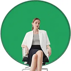 Chroma key, Fundo Fotografico, Tela Verde Portátil Diâmetro Chroma Key 143 cm Dobrável Dupla Face com Bolsa, Fundo Verde para Jogos, Zoom, Chat de Vídeo, Tela de Fundo para Transmissão