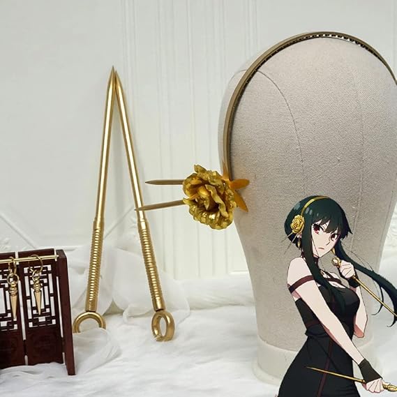 Amazon Co Jp Spy Family スパイファミリー コスプレ道具 ヨル フォージャー 武器グッズ 髪飾り イヤリング ホビー