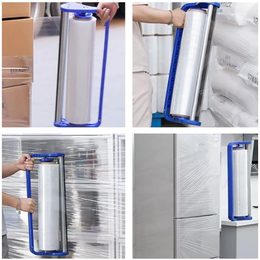 Hand-Stretchfolien-Spenderwerkzeug, Wickelspender für 48,3 cm Rollen, Palettenverpackungsballenpresse, Industriefolienapplikator für Verpackung, Versand