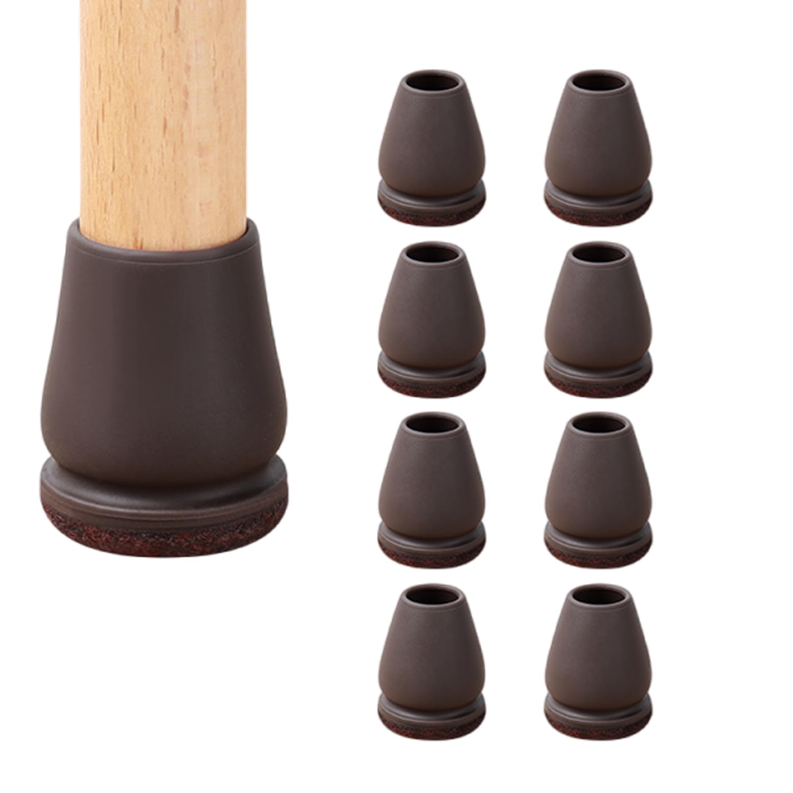 Protectores de fieltro para patas de muebles, almohadillas de fieltro para suelos de madera dura, fundas de goma para patas de silla para patas de mesa