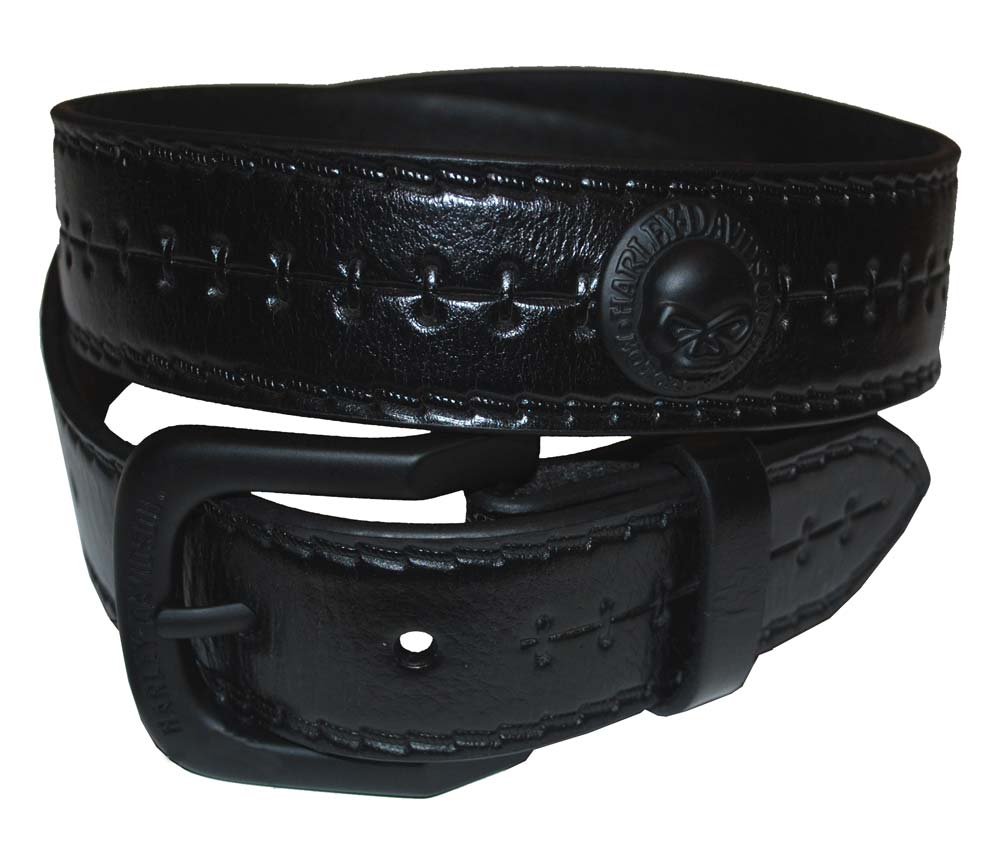 Harley-Davidson Mens Wired Leather Belt HDMBT10319