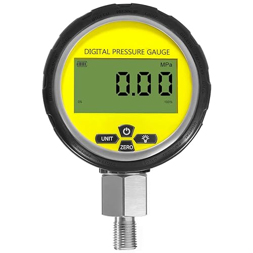 Manómetro de presión hidráulica digital de 10000PSI Sensor de presión Manómetro con conector NPT de 14 de pulgada Base Entrada 700BAR70Mpa 3.15"