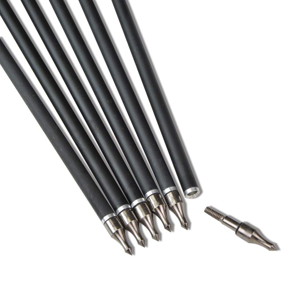 SHARROW 12pcs Freccia in Carbonio 30 Pollici Frecce da Caccia con Faretra di Freccia Spine 500 Tiro con L'Arco Freccia de Carbonio Frecce per Arco Ricurvo Compound