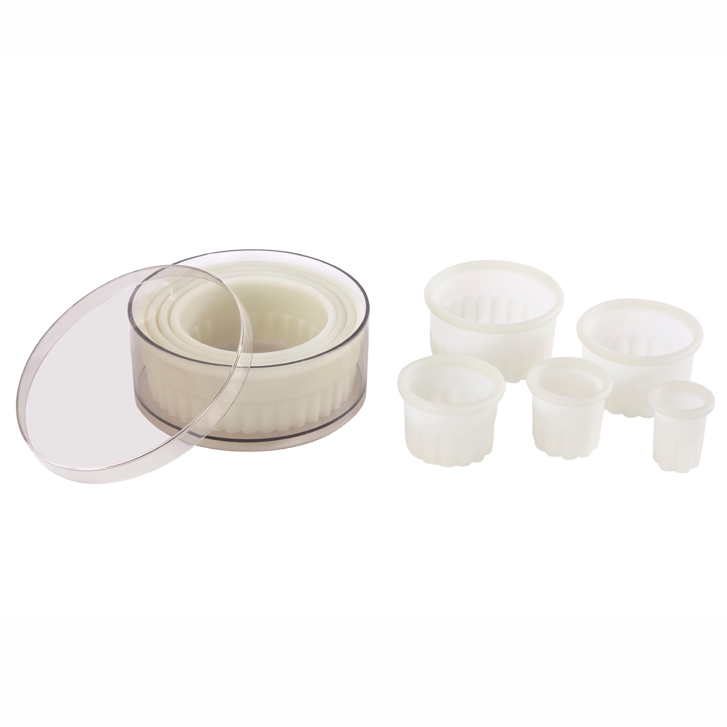 Boîte de 9 Découpoirs Ronds Cannelés en Plastique - Pujadas - Plastique