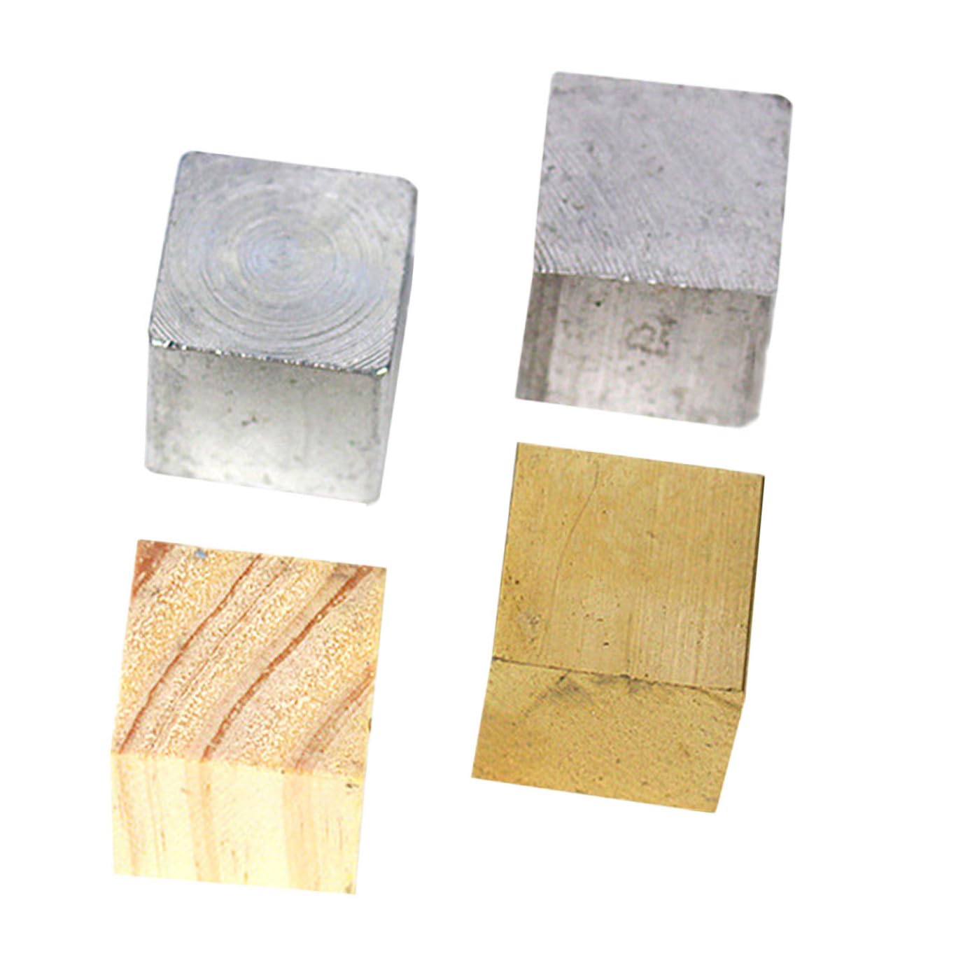 Set di 4 Blocchi per Misurazione Densità in Laboratorio di Fisica, Cubo di Ferro, Blocco di Alluminio e Legno, Materiale Scientifico per Laboratorio Didattico
