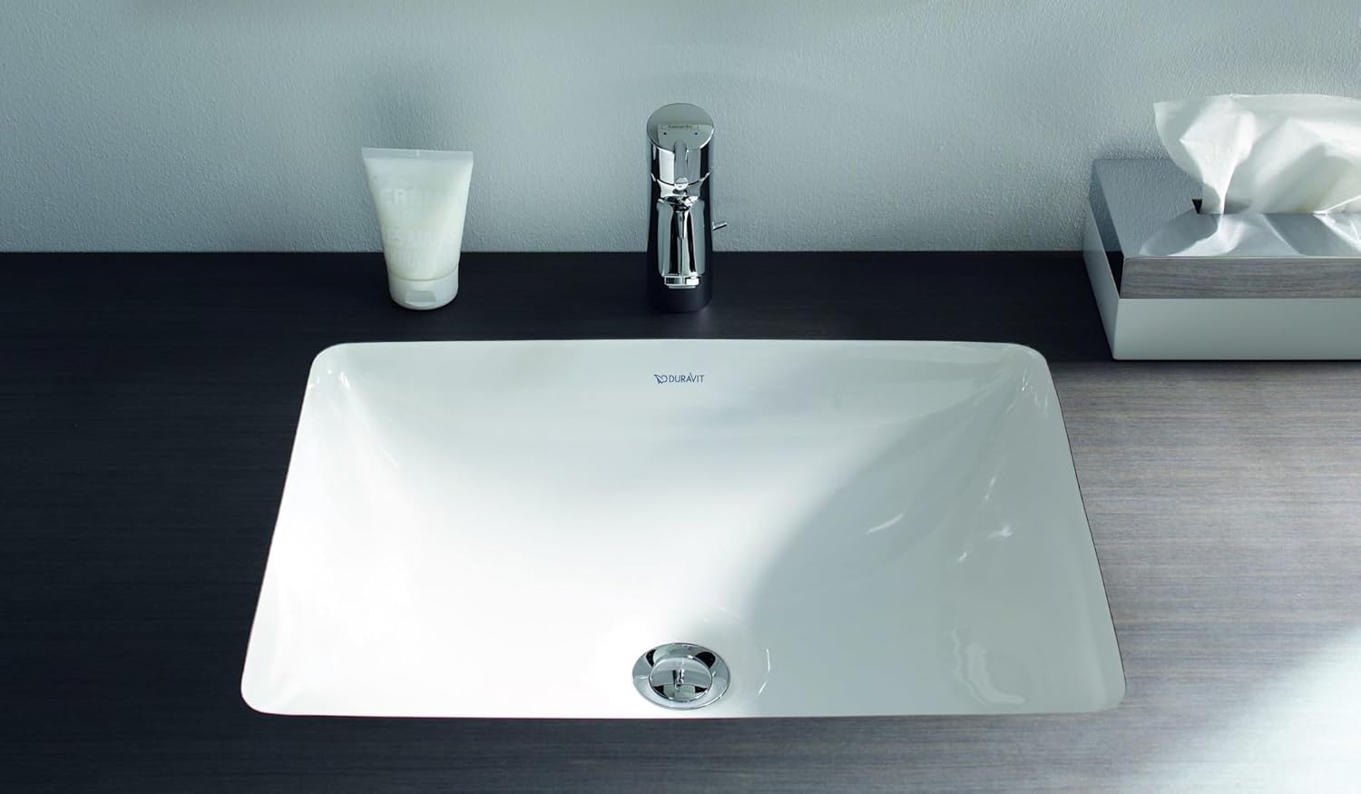 Duravit 0305490017 Starck 3 20-7/8" Rectangular Ceramic Undermount Bathroom Sink with Overflow