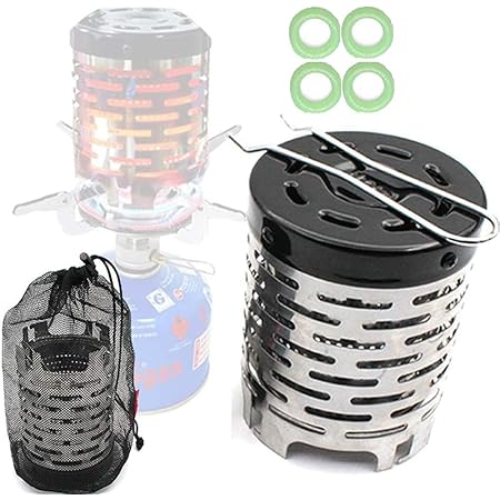 Amazon Latoo遠赤外線 ヒーター アタッチメント ストーブヒーター アウトドア 登山 釣り 簡易 ストー ブ 防寒 料理 暖房用品 取っ手金具付 無料4つの発光ゴムリング 携帯用 収納袋 Latoo バーベキューコンロ 焚火台