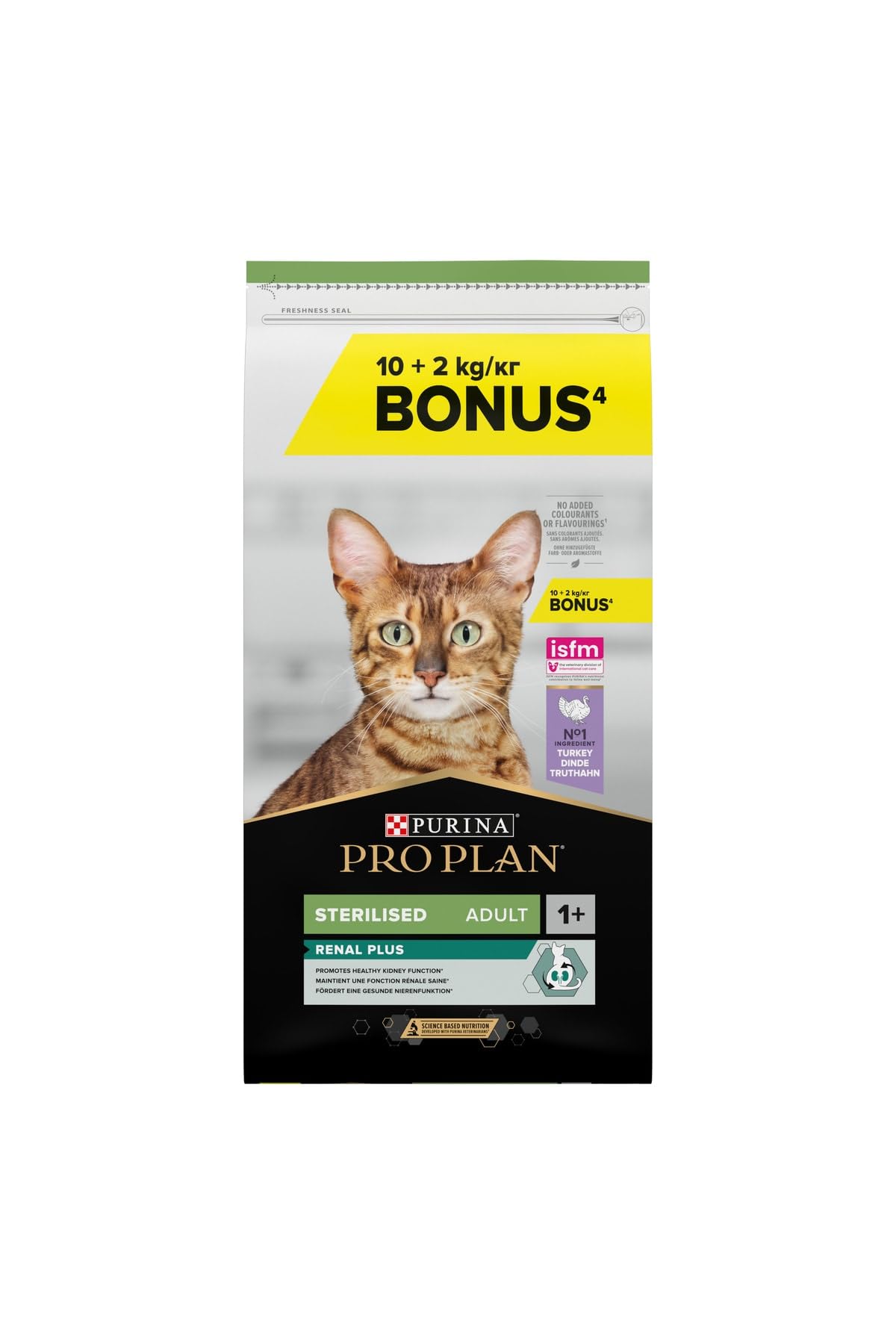 Proplan Katzenfutter für Erwachsene, sterilisiert, kastriert oder sterilisiert, 10 kg + 2 kg
