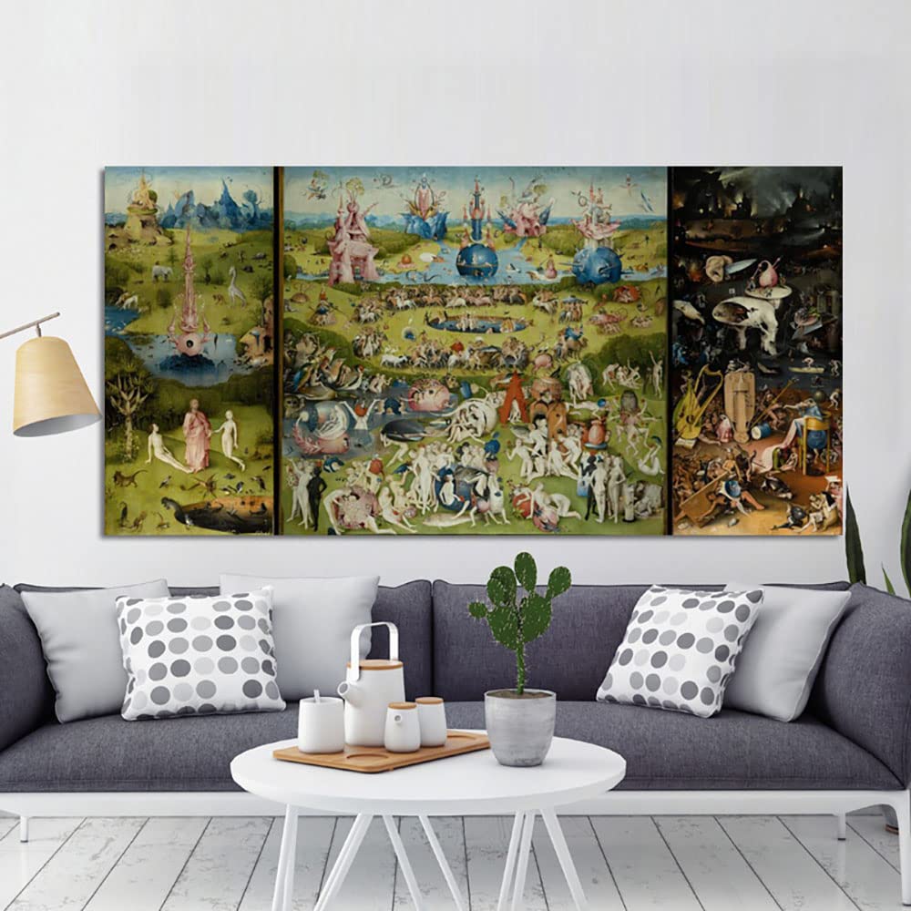 Tableau Le Jardin des Délices Terrestres Bosch impression sur toile premium
