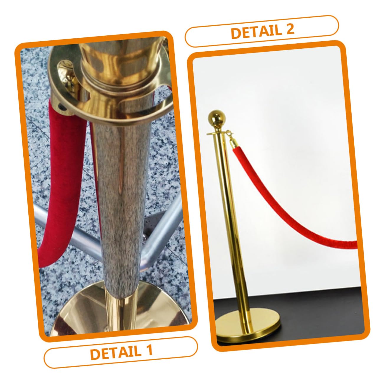 Yardenfun 2pcs Concierge Post Lanyard Grand Opening Rope Queue Line Barrier Rope Movie Theaters Rope Queue Controlling Rope Hanging Stanchion Rope Stanchions and Ropes Queue Rope Velvet Red
