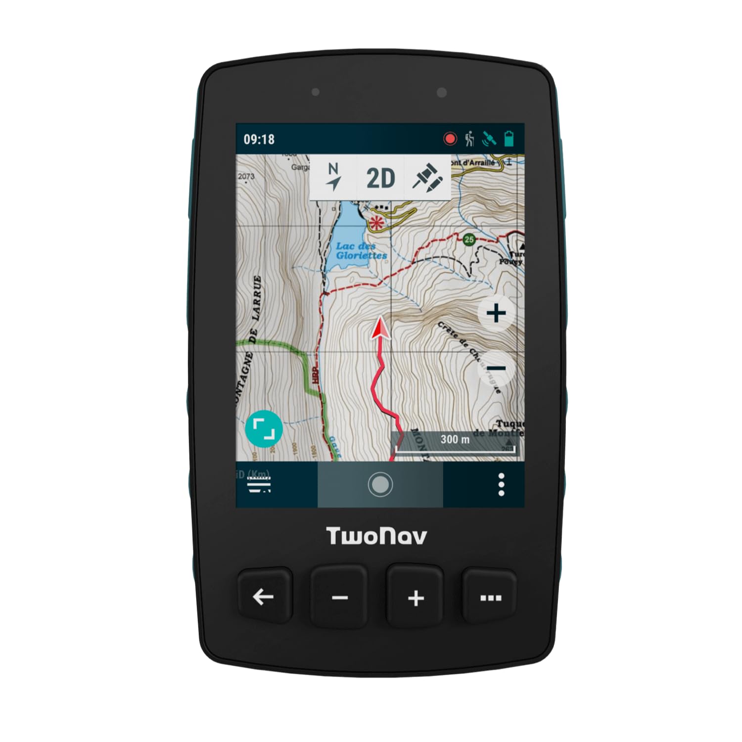 TwoNav Aventura 2 Plus + Carte France IGN Topo complète, GPS de Marche à Pied écran Large de 3,7 Pouces, Boutons et Joystick pour Alpinisme, Trekking ou randonnée. Couleur Turquoise