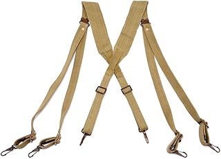 World War Supply U.S. WW2 Style M1936 Suspenders Lt. OD Marked JT&L 1943