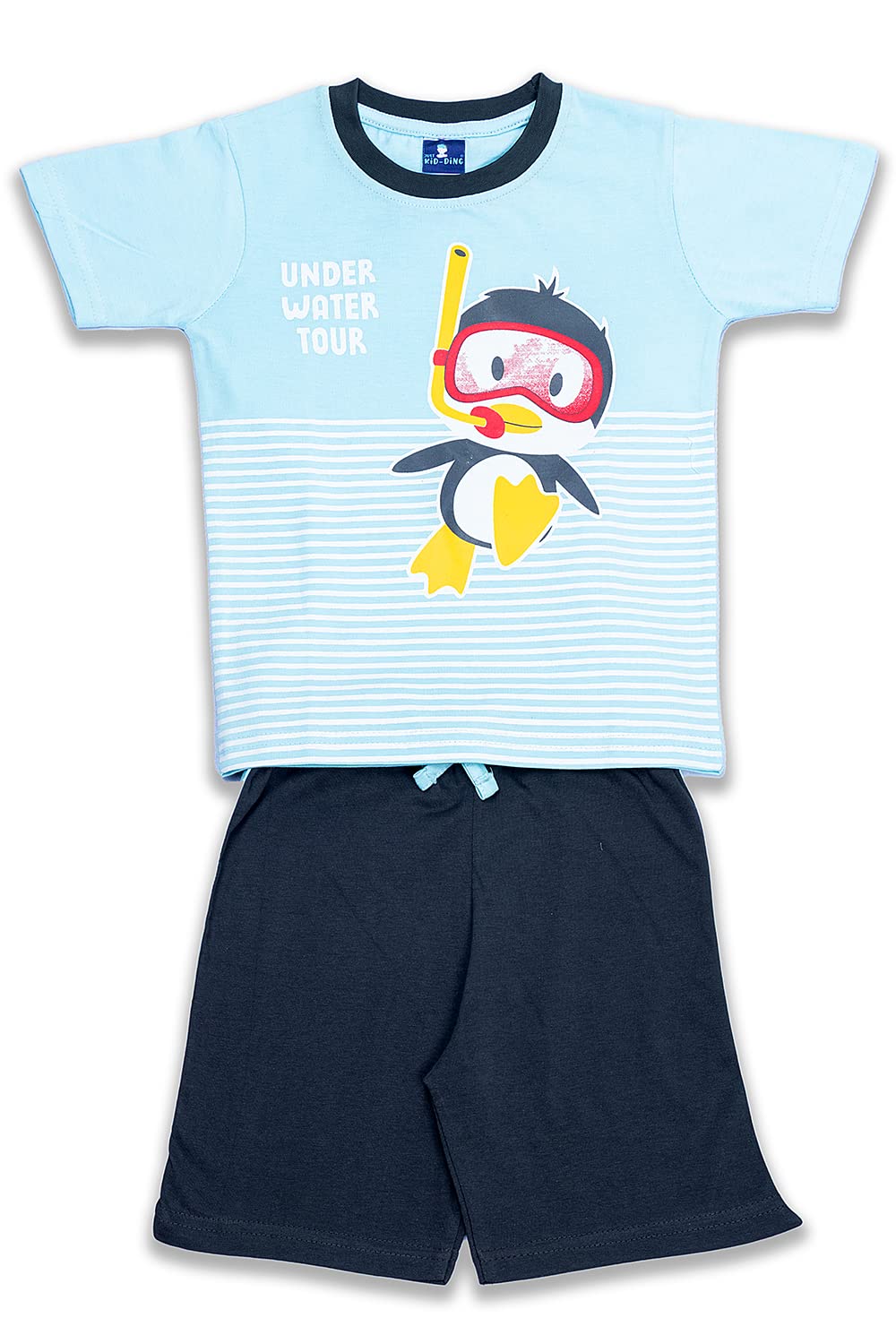 JUST KIDDING Kids Under Water Tour Printed Clothing Set | Tshirt and Pant Set for Unisex Kids