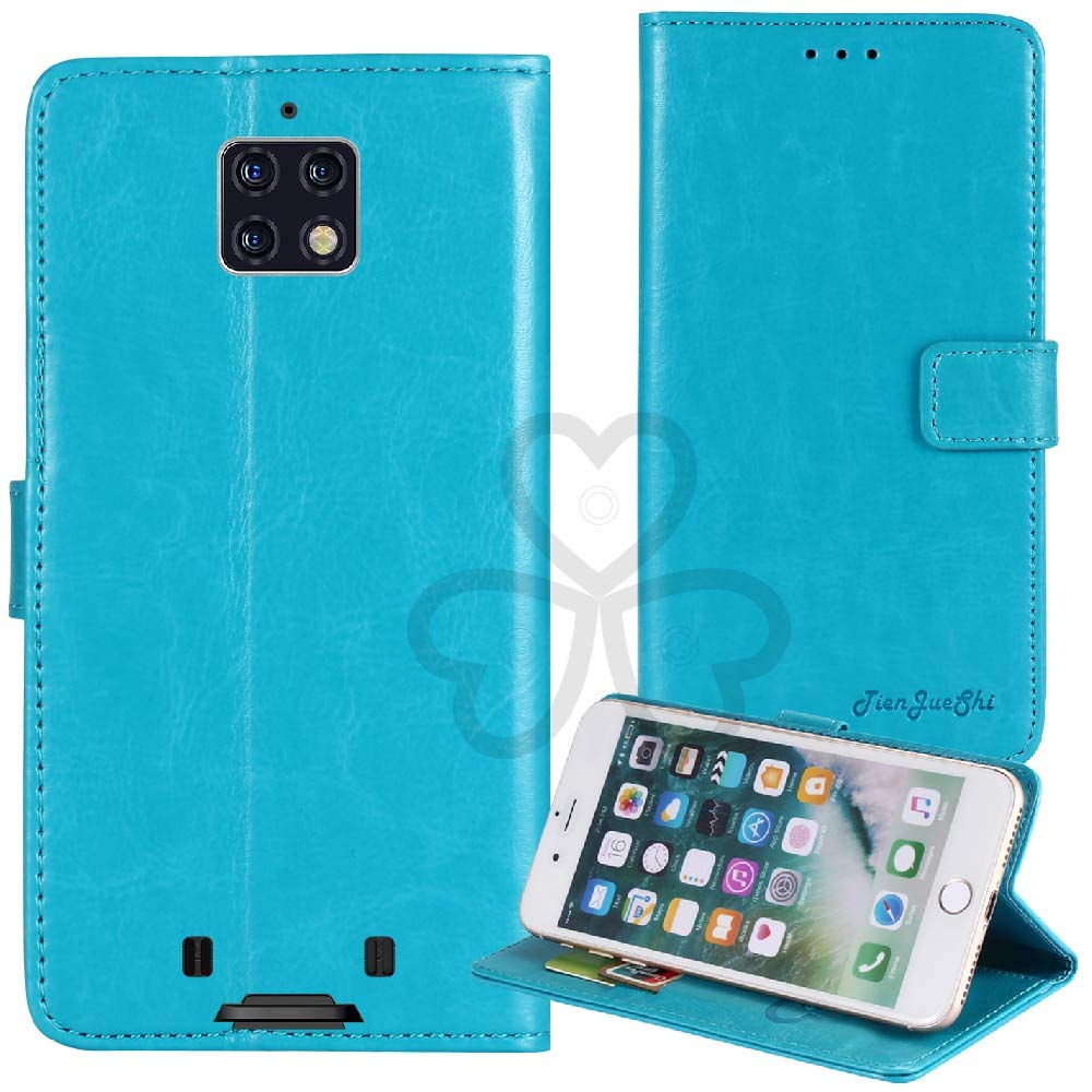 Custodia Portafoglio In Pelle PU Con Supporto Per OUKITEL WP2 6'' - Cover Flip Con Slot Carte E Chiusura Magnetica, Marrone - 2