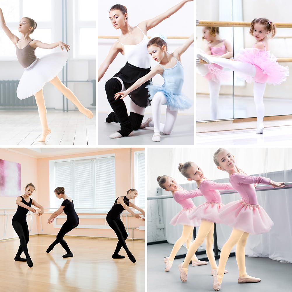 Medias de Ballet Convertibles para Niña 90D 3Pcs Rosa Carne