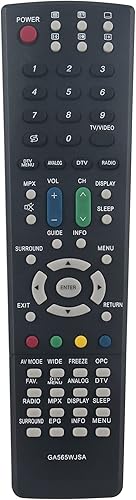 GA565WJSA - Control remoto de repuesto para trabajo con Sharp TV LC-32PD5X LC-37PD5X LC-42PD7X LC-42PD7XA LC-46PD7X LC-52PD7X