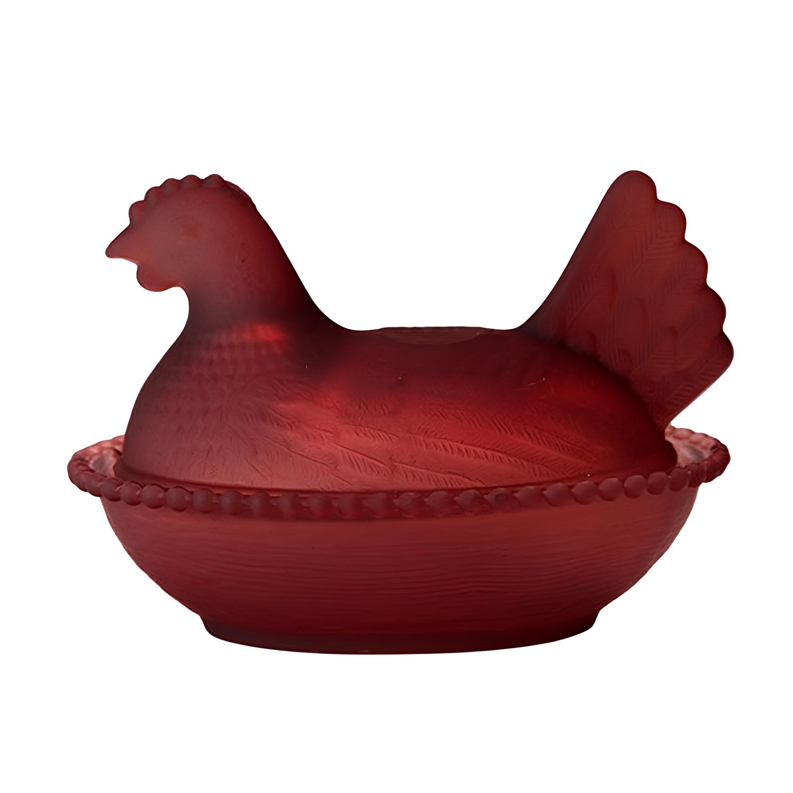 Snorvixre Glass Candys Jar Hen on Nest Candy, Cookie Jars Biscuits Food Storage Container Decorative Snacks Bowl Glass Hen