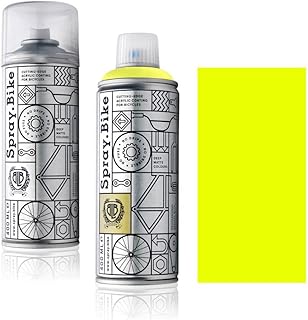 Fahrrad Lackspray in NEON Farben - KEINE GRUNDIERUNG notwendig - Acryllack/Lack Spray in 400 ml Spraydose, Matt- und Klarl...