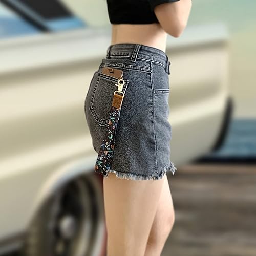 Miniatura 8 de Llavero de pulsera + correa de cordón para el cuello, llavero con cierre de langosta y cuero genuino para cartera, teléfono celular, insignias de