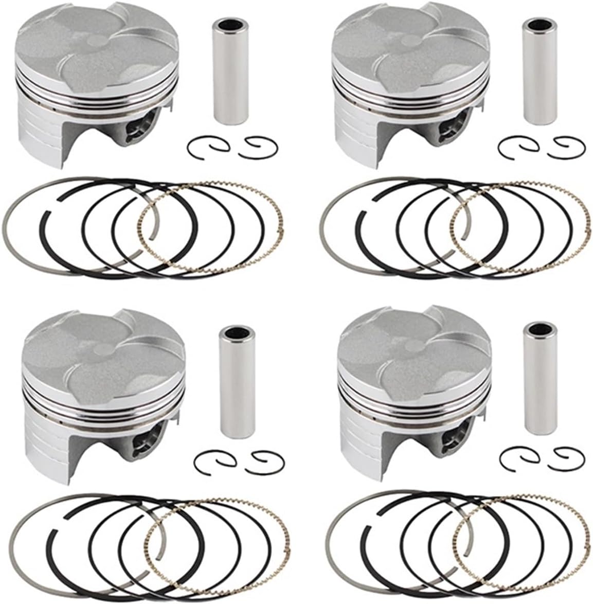 1/4 Set Motorcycle Engine Piston Rings Kit Bore STD +50 +100 Size 67 67.50 68mm Compatible With CBR600 F5 2003 2004 2005 2006 CBR 600(4 Sets 67.50mm)