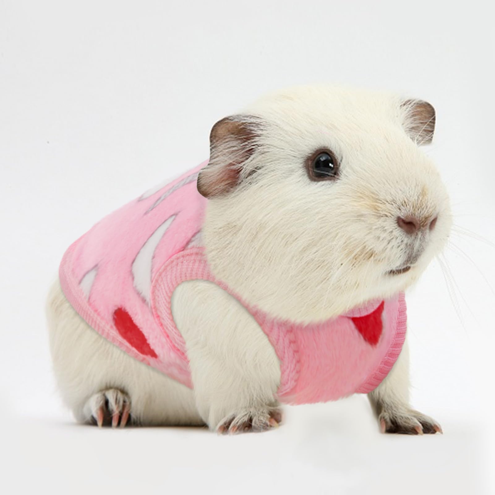 4-teiliges Meerschweinchen-Kleidungsset – Warme Flanell-Fleece-Westen & T-Shirts In Rosa, Größe XS – Auch Für Kleine Hunde & Frettchen