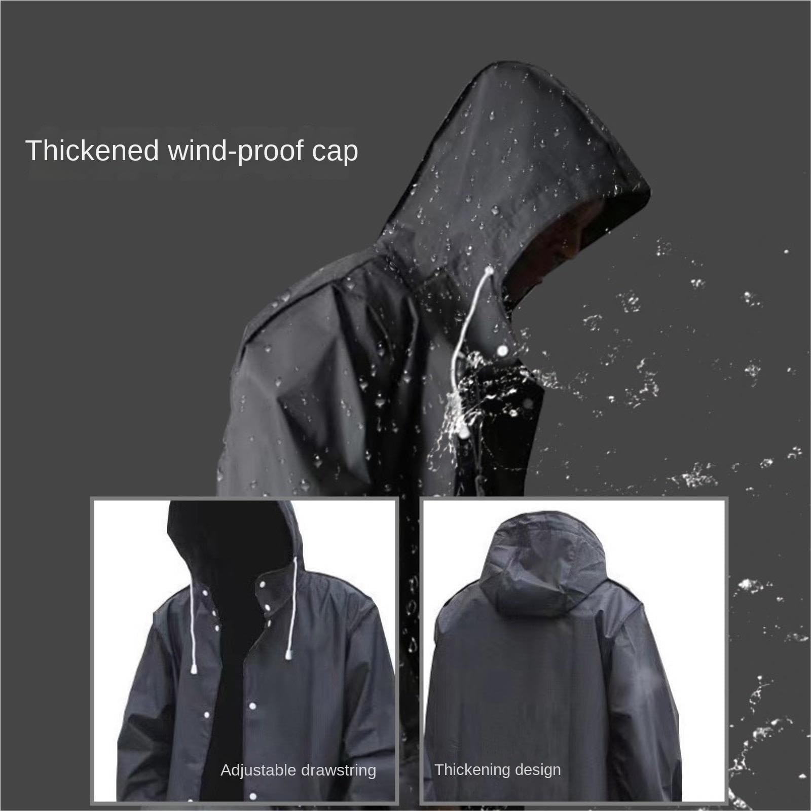 Poncho Antipioggia Impermeabile Impermeabile Stile Giacca A For Adulti Antivento Con Cappuccio Extra Lungo Mantella Antipioggia