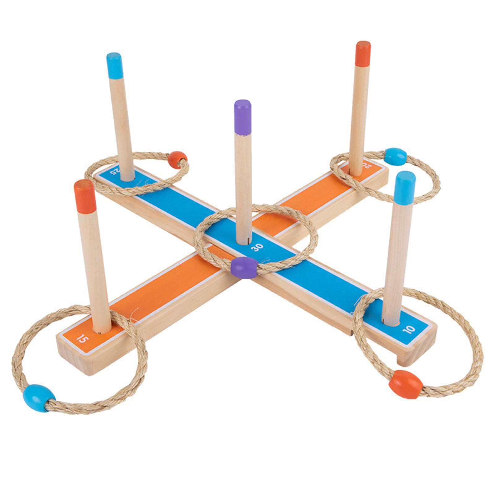 Holz-Ringwurfspiel-Set, interaktives Familienspielzeug für Partys | Wurfring-Spiel, Gartenparty-Spiel, Indoor- und Outdoor-Spiel
