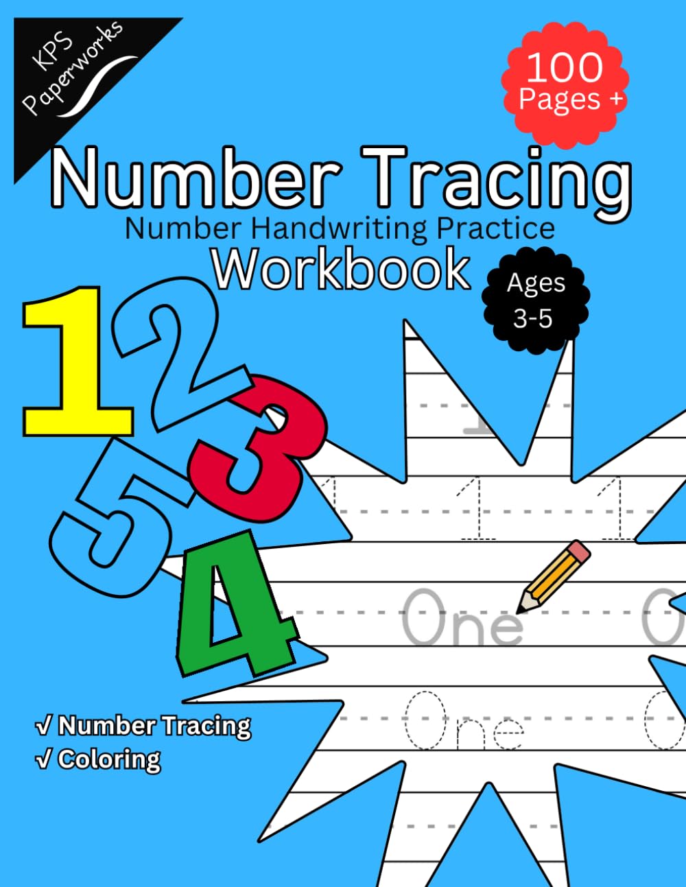 Number Tracing Workbook: Number Handwriting Practice