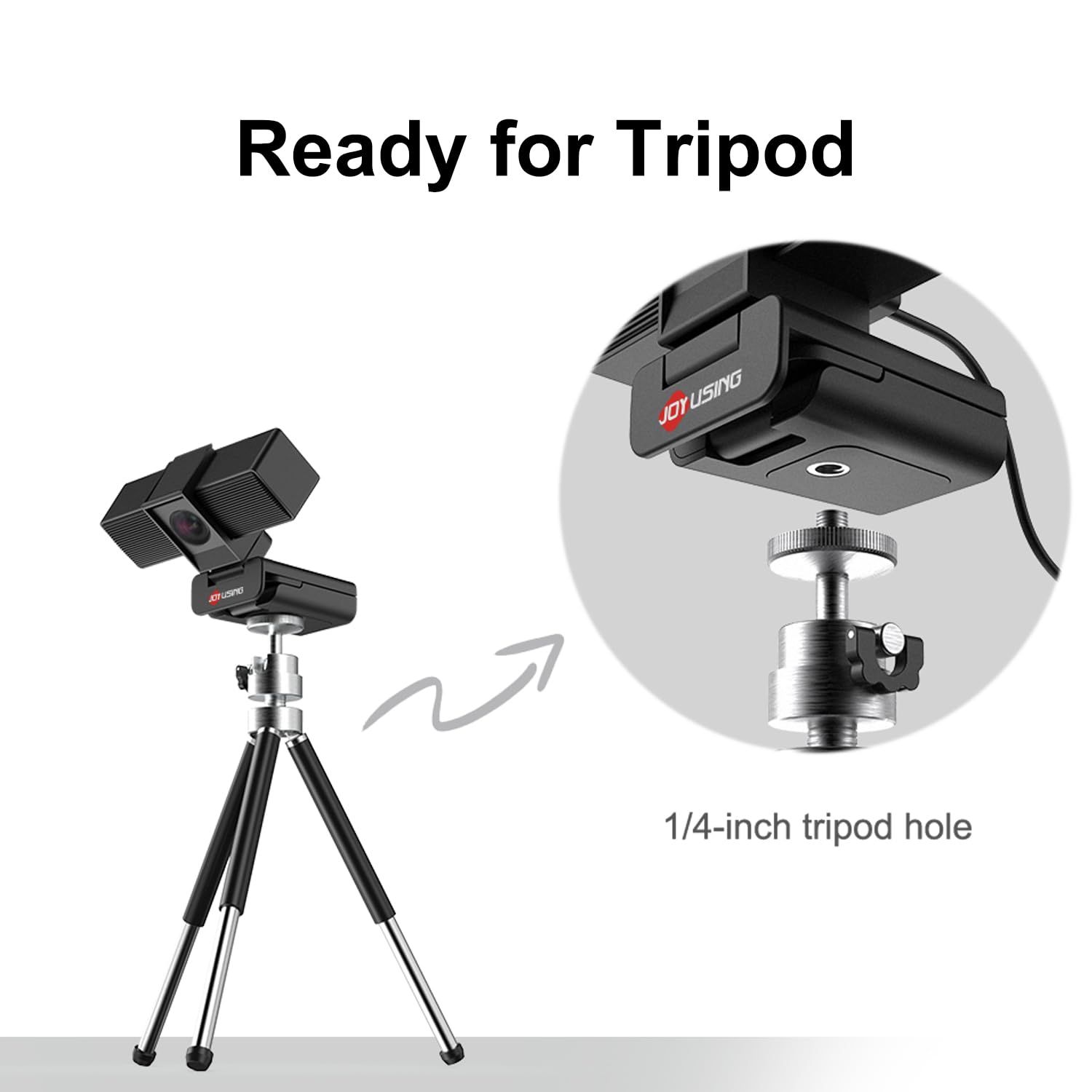 JOYUSING Flip600S 4K Webcam PC - Ultra HD, autofocus PDAF, microphones anti-bruit, FOV 73°, correction lumière, couverture vie privée