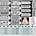 Mengger 26Pcs Plantilla de Galleta Reutilizables Plantillas DIY para Álbum de Recortes Escritura Creaciones Artesanales Hornear Pasteles Plantilla de Pastel Laterales para Tartas decoración de tartas