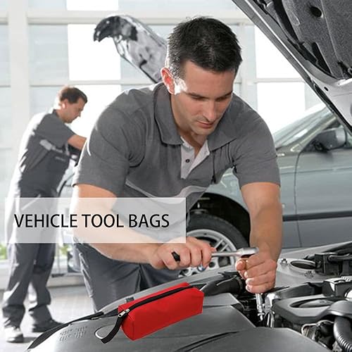 Miniatura 3 de Paquete de 4 bolsas pequeñas de lona para herramientas con cremallera, bolsas de herramientas multiusos con cremallera, bolsas de herramientas