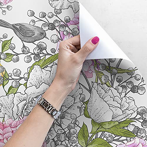 Décoration murale oiseaux Magic-Stick papier peint meuble lavable - 4