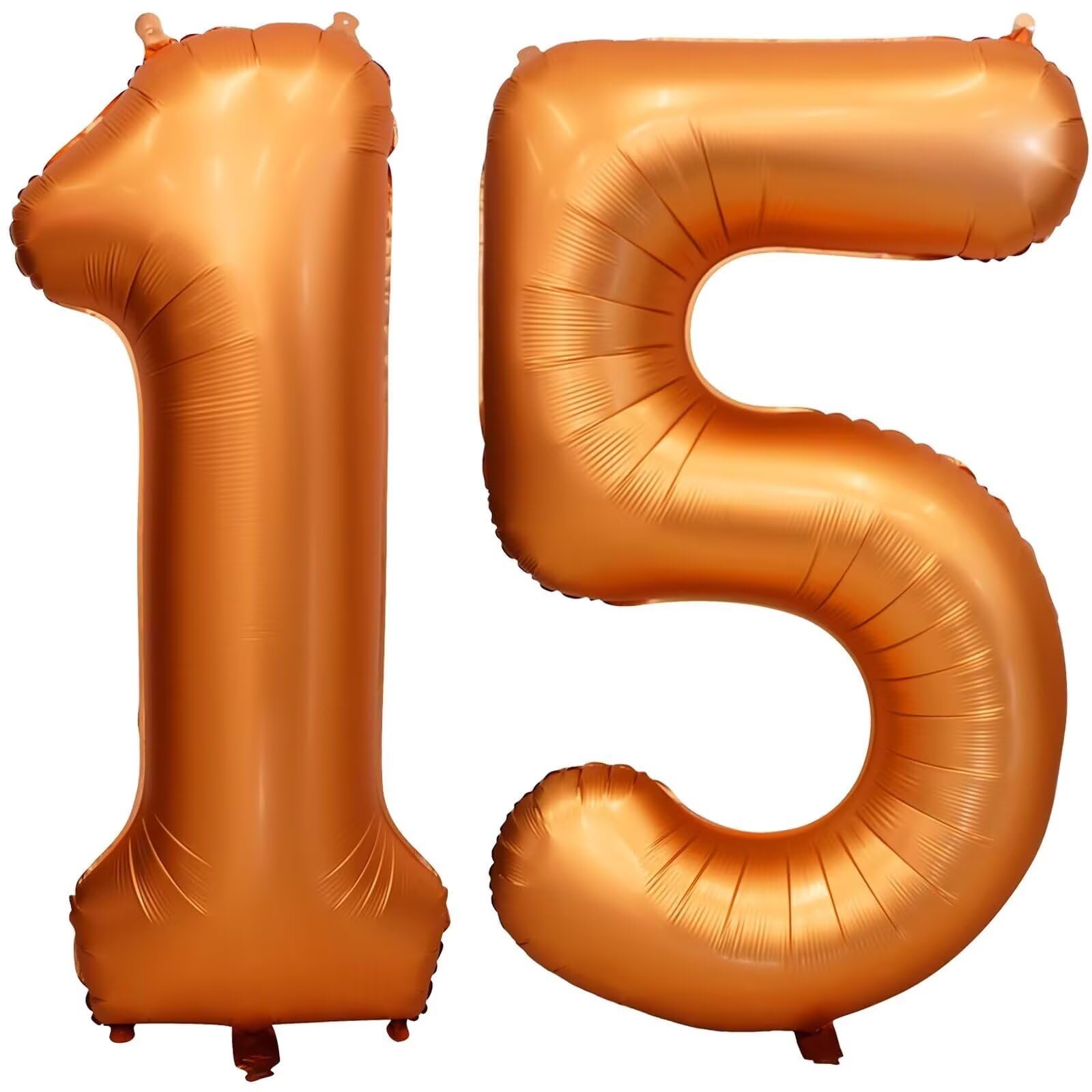 Orange Number 15 Balloons 40 Inch Large Aluminum Foil Orange Party Balloons