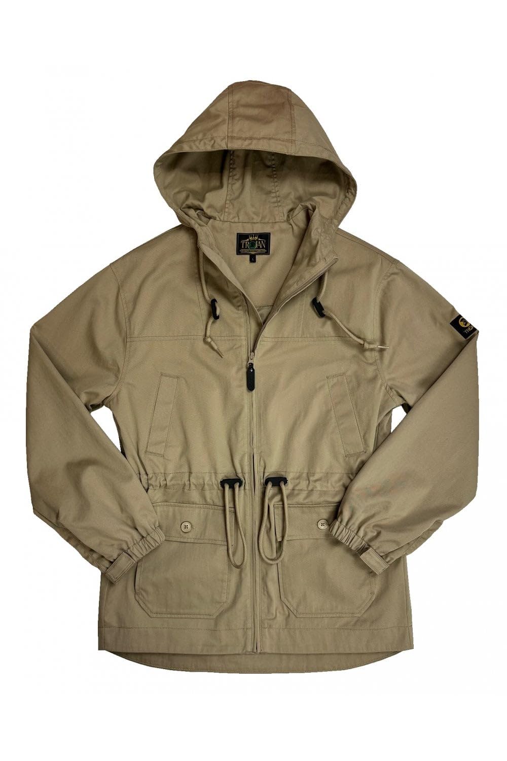 Trojan Men's Stone Twill Badged Parka Coat - TC/1053 - XL